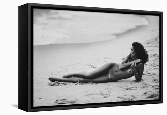 Katrin and the Sea-Zachar Rise-Framed Stretched Canvas