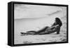 Katrin and the Sea-Zachar Rise-Framed Stretched Canvas