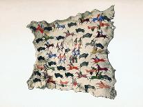 Moose Skin by North American Shoshone Indian, Showing Buffalo Hunt, 20th Century-Katsikodi-Framed Stretched Canvas