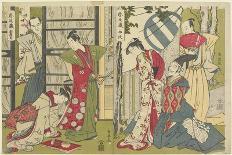 The Actor Ichikawa Komazo II as Ono Sadakuro in the Play Chuko Ryogoku Ori, C.1790-Katsukawa Shun'ei-Framed Giclee Print