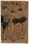 Courtesan Hanao Gi Cooling Herself, C. 1788-Katsukawa Shuncho-Giclee Print