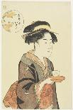 Waitress Okita of Naniwaya Teahouse, 1792-1793-Katsukawa Shuncho-Giclee Print