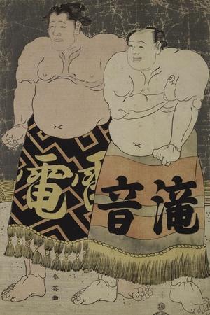 Les Sumô Takinoto Sogoro et Raiden Tame-emon' Giclee Print