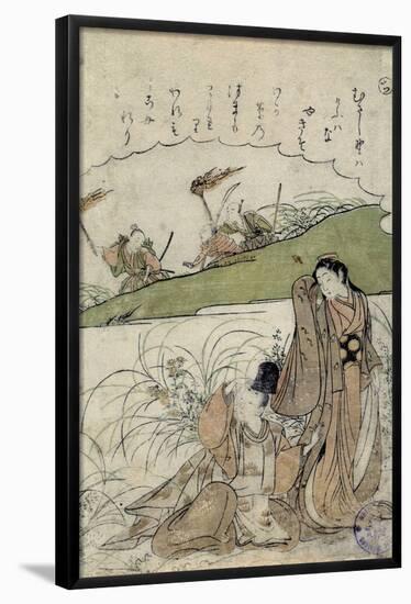 Katsukawa Shunshô / Chi: landas de Musashi, 1770-1773, Japanese School, Paper, 220 mm x 155 mm, ...-KATSUKAWA SHUNSHO-Framed Poster