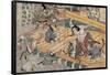 Katsukawa Shuntei; Ôtaya Sakichi / 'Hogen Rebellion', 1811-1814, Japanese School, Paper, 365 mm ...-KATSUKAWA SHUNSHO-Framed Poster