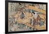 Katsukawa Shuntei; Ôtaya Sakichi / 'Hogen Rebellion', 1811-1814, Japanese School, Paper, 365 mm ...-KATSUKAWA SHUNSHO-Framed Poster