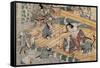 Katsukawa Shuntei; Ôtaya Sakichi / 'Hogen Rebellion', 1811-1814, Japanese School, Paper, 365 mm ...-KATSUKAWA SHUNSHO-Framed Stretched Canvas