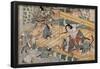 Katsukawa Shuntei; Ôtaya Sakichi / 'Hogen Rebellion', 1811-1814, Japanese School, Paper, 365 mm ...-KATSUKAWA SHUNSHO-Framed Poster