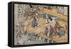 Katsukawa Shuntei; Ôtaya Sakichi / 'Hogen Rebellion', 1811-1814, Japanese School, Paper, 365 mm ...-KATSUKAWA SHUNSHO-Framed Stretched Canvas