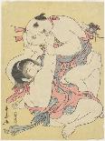 The Dragon Obi (Woodblock Print)-Katsukawa Shunzan-Framed Stretched Canvas