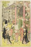 Crowd at the Gateway of Asakusa Temple, 1782-1798-Katsukawa Shunzan-Giclee Print