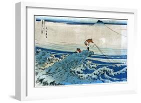 Katsushika: Fishing, c1834-Katsushika Hokusai-Framed Giclee Print