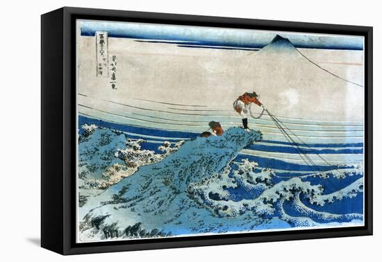 Katsushika: Fishing, c1834-Katsushika Hokusai-Framed Stretched Canvas