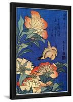 Katsushika Hokusai A Bird And  Flowers Art Poster Print-null-Lamina Framed Poster