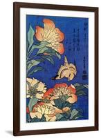 Katsushika Hokusai A Bird And Flowers-Katsushika Hokusai-Framed Art Print