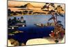 Katsushika Hokusai A View of lake Suwa Art Poster Print-null-Mounted Poster