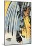 Katsushika Hokusai Carps Ascending Waterfall Art Poster Print-null-Mounted Poster