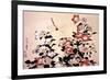 Katsushika Hokusai - Chinese Bell Flowers and a Happy Dragon-fly-Katsushika Hokusai-Framed Art Print