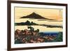 Katsushika Hokusai Dawn at Isawa in the Kai Province-Katsushika Hokusai-Framed Art Print