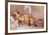 Katsushika Hokusai Happy Tiger in the Snow-Katsushika Hokusai-Framed Art Print