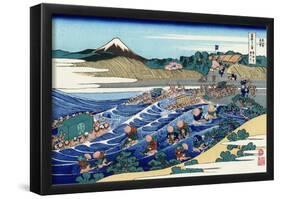 Katsushika Hokusai Mount Fuji from Kanaya on Tokaido Art Poster Print-null-Framed Poster