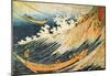 Katsushika Hokusai Ocean Landscape with Boats Art Poster Print-null-Mounted Poster