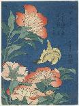 Bee and Chrysanthemums, from the Series Big Flowers-Katsushika Hokusai-Giclee Print