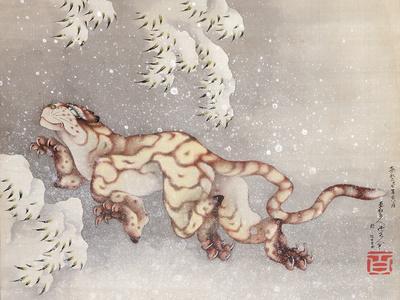 Tiger in a snowstorm. Edo Period, 1849