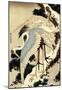 Katsushika Hokusai Two Cranes on a Pine Covered with Snow Art Poster Print-null-Mounted Poster