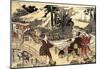 Katsushika Hokusai  Village Near a Bridge Art Poster Print-null-Mounted Poster