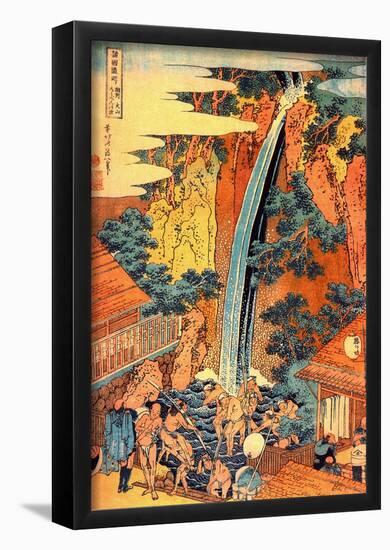 Katsushika Hokusai Waterfalls in all Provinces 2 Art Poster Print-null-Framed Poster