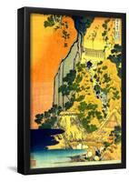 Katsushika Hokusai Waterfalls in all Provinces Art Poster Print-null-Framed Poster