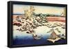 Katsushika Hokusai Winter Landscape of Suda Art Poster Print-null-Framed Poster