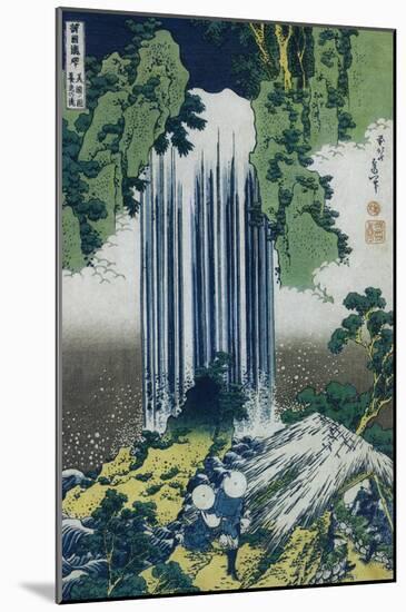 Katsushika Hokusai (Yoro Waterfall, Mino Province) Art Poster Print-null-Mounted Poster