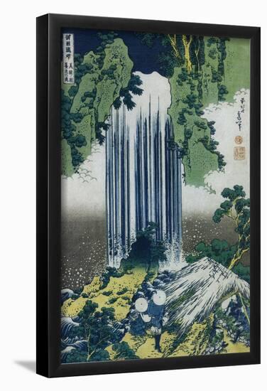 Katsushika Hokusai (Yoro Waterfall, Mino Province) Art Poster Print-null-Framed Poster