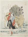 O Hara Wood Seller and a Cow, C. 1830-1836-Katsushika II Taito-Framed Giclee Print