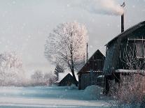 Christmas Landscape in Winter Village-katty1489-Laminated Photographic Print