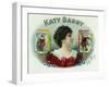 Katy Barry Brand Cigar Box Label-Lantern Press-Framed Art Print