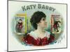 Katy Barry Brand Cigar Box Label-Lantern Press-Mounted Art Print