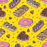 Pink Donut. Yummy Colorful Cute-Katya Ulitina-Art Print