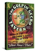 Kauai, Hawaii - Gecko Tavern Vintage Sign-Lantern Press-Stretched Canvas