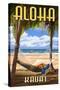 Kauai, Hawaii - Hammock Scene-Lantern Press-Stretched Canvas