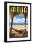 Kauai, Hawaii - Hammock Scene-Lantern Press-Framed Art Print