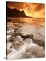 Kauai, Hawaii: Sunset on Tunnels Beach-Ian Shive-Stretched Canvas