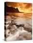 Kauai, Hawaii: Sunset on Tunnels Beach-Ian Shive-Stretched Canvas