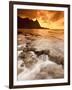 Kauai, Hawaii: Sunset on Tunnels Beach-Ian Shive-Framed Photographic Print