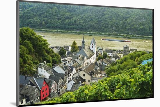 Kaub and River Rhine, Rhineland-Palatinate, Germany, Europe-Jochen Schlenker-Mounted Photographic Print