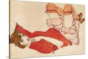 Kauernde-Egon Schiele-Stretched Canvas