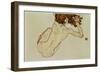 Kauernder Rueckenakt - Crouching nude,back view,1917-Egon Schiele-Framed Giclee Print