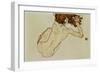 Kauernder Rueckenakt - Crouching nude,back view,1917-Egon Schiele-Framed Giclee Print